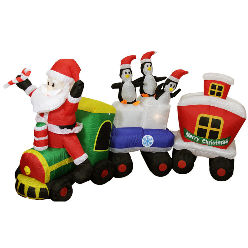 Northlight Santa Claus Train Lighted Christmas Inflatable Wayfair